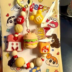 Burger🍔🍟 Fries Keychain Bagcharm